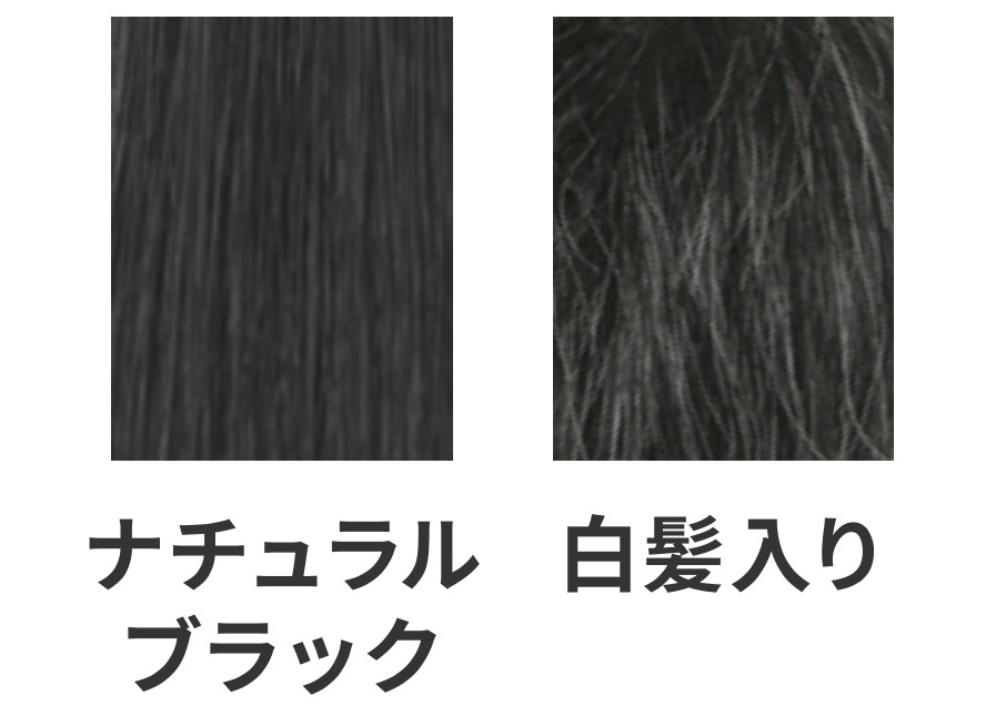 ナチュラルブラックと白髪入り10%
